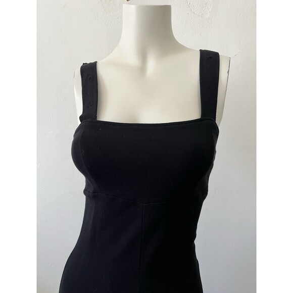 Paolina Paris Black Sexy Sleeveless Front Slit Zippered Stretch Maxi Dress Small - Picture 10 of 14